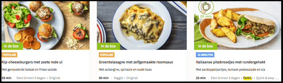 ervaringen hellofresh - voldoende keuze